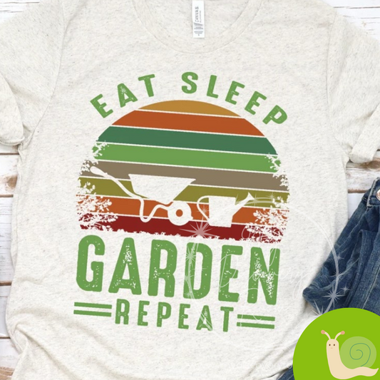 Eat Sleep Garden Repeat Graphic Tee