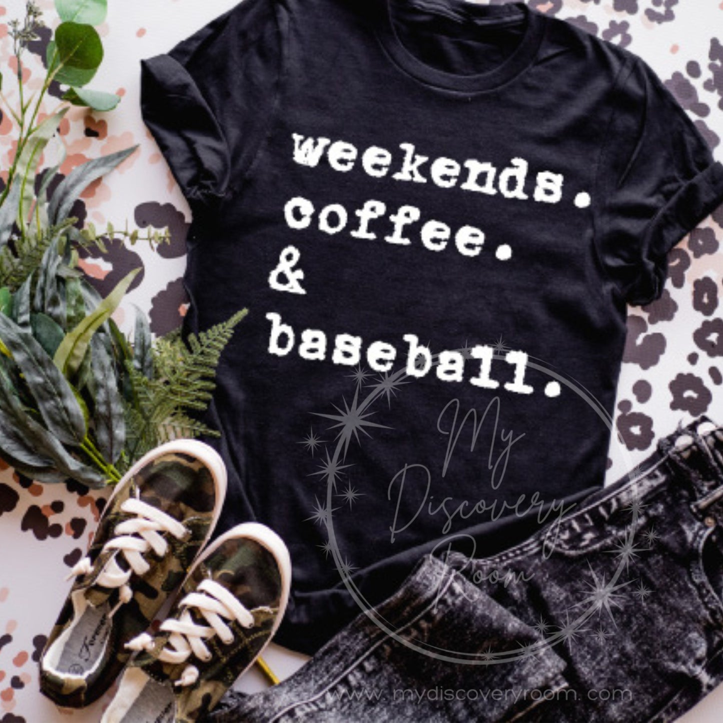 Weekends. Coffee. & Baseball. Graphic Tee