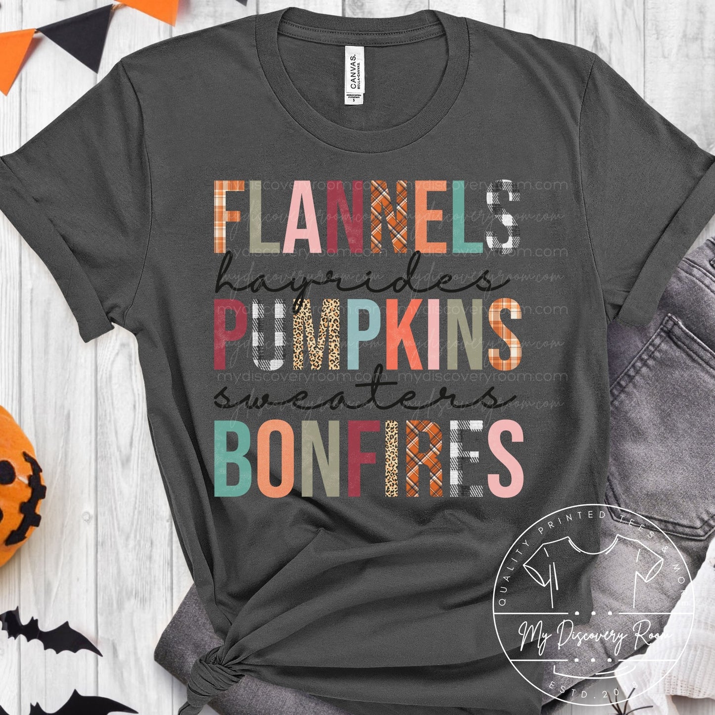 Flannels, Hayrides, Pumpkins, Sweaters, Bonfires Graphic Tee