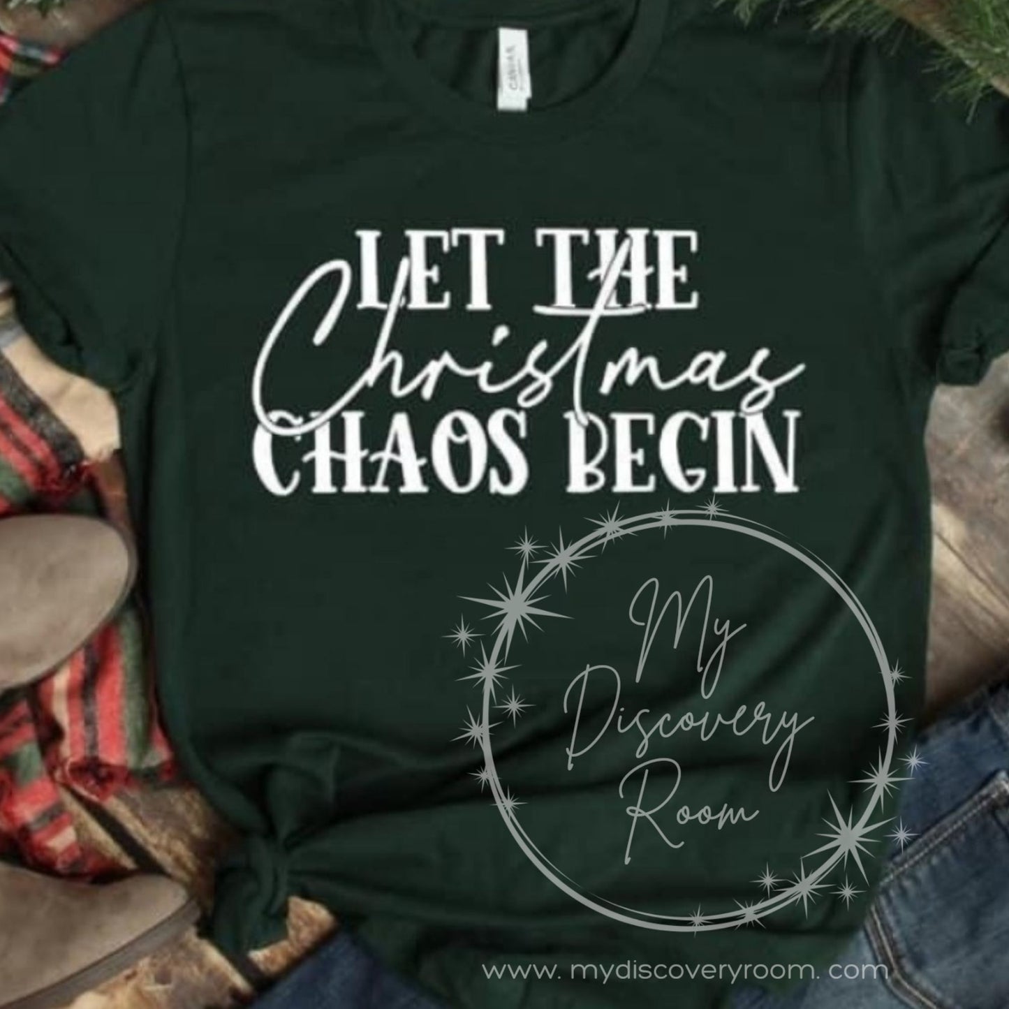 Let The Christmas Chaos Begin Graphic Tee