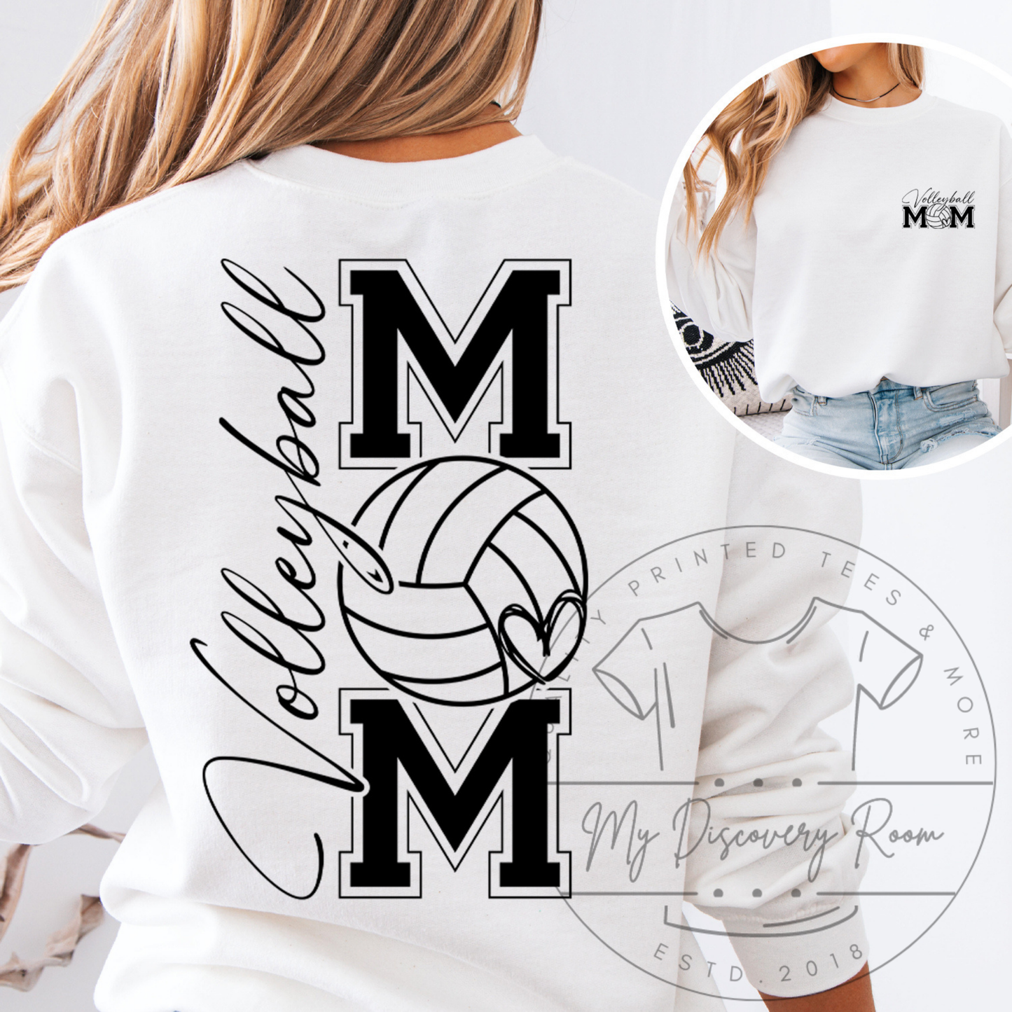 2 Sided Volleyball Mom Graphic Tee