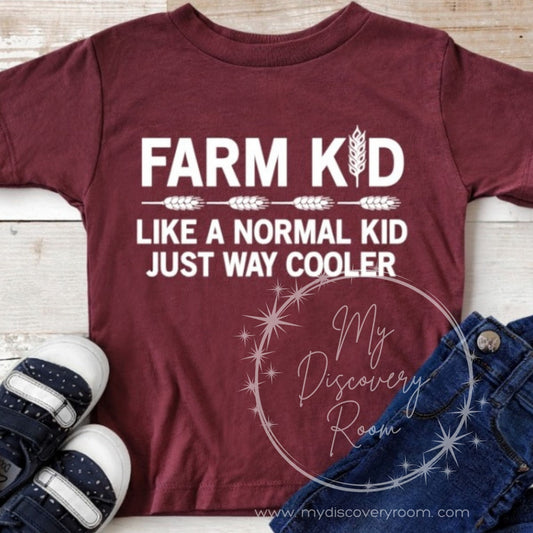 Farm Kid Like A Normal Kid Just Way Cooler Youth Graphic Tee