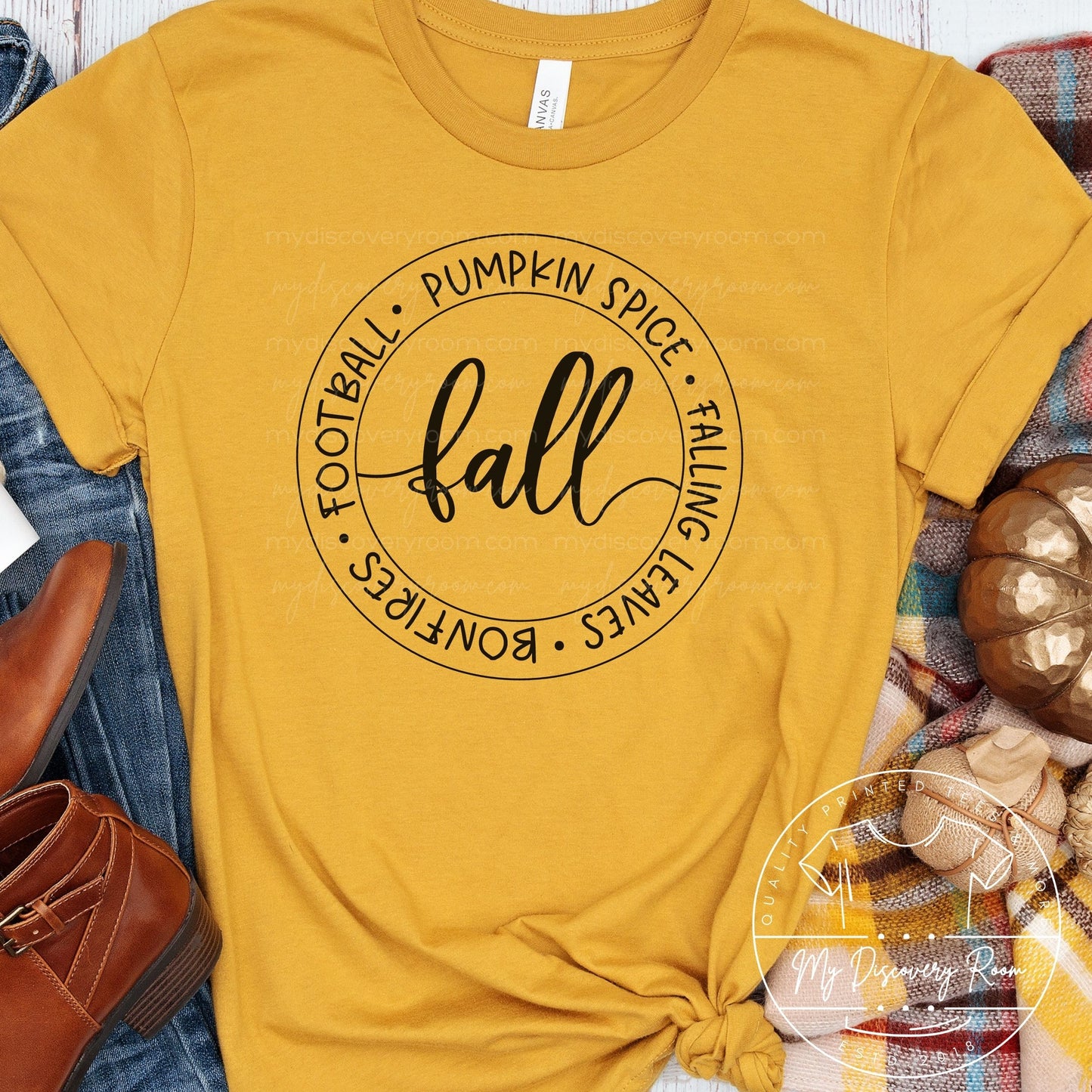 Fall Word Circle Graphic Tee