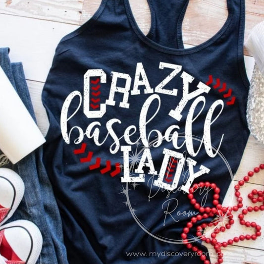 Crazy Baseball Lady Graphic Tee