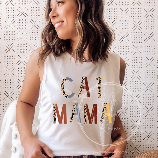 Boho Style Cat Mama Graphic Tee