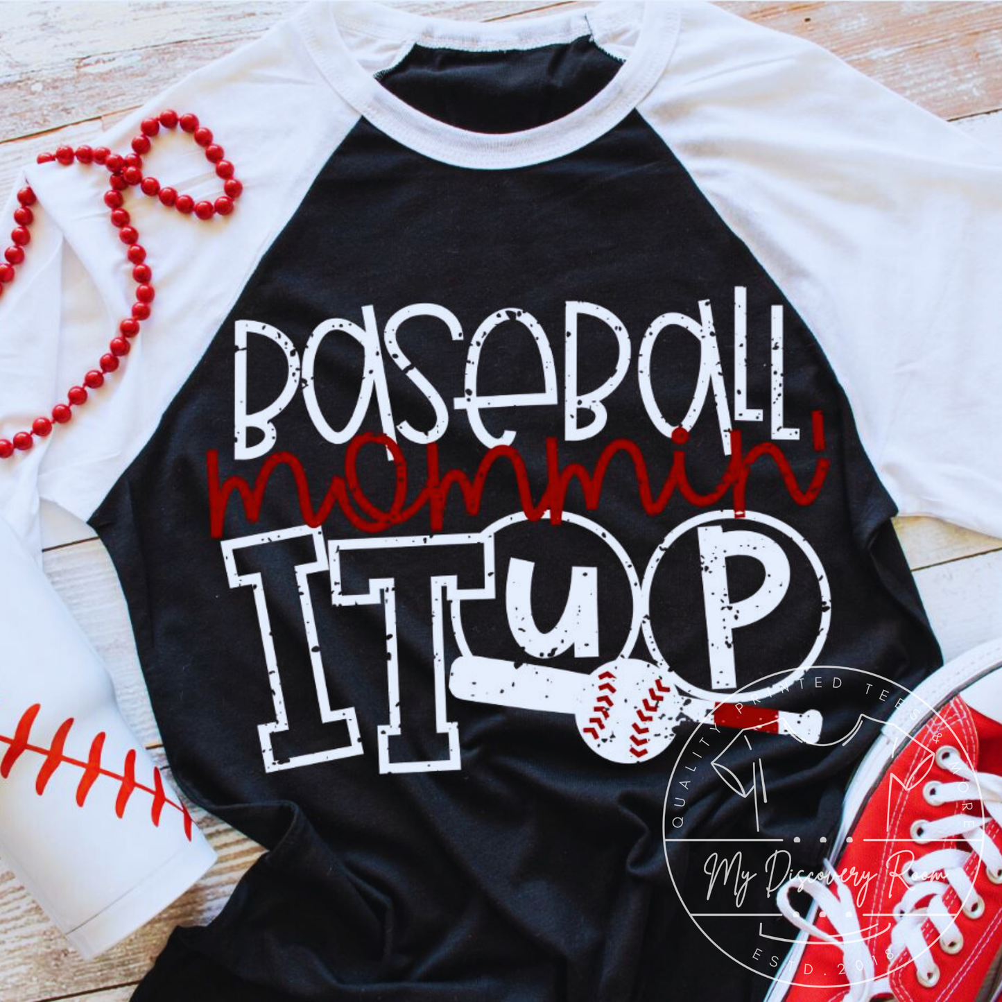 Baseball Mommin' It Up Graphic Tee