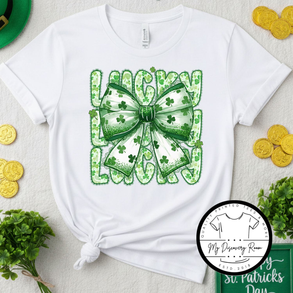 Lucky Coquette Bow Graphic Tee