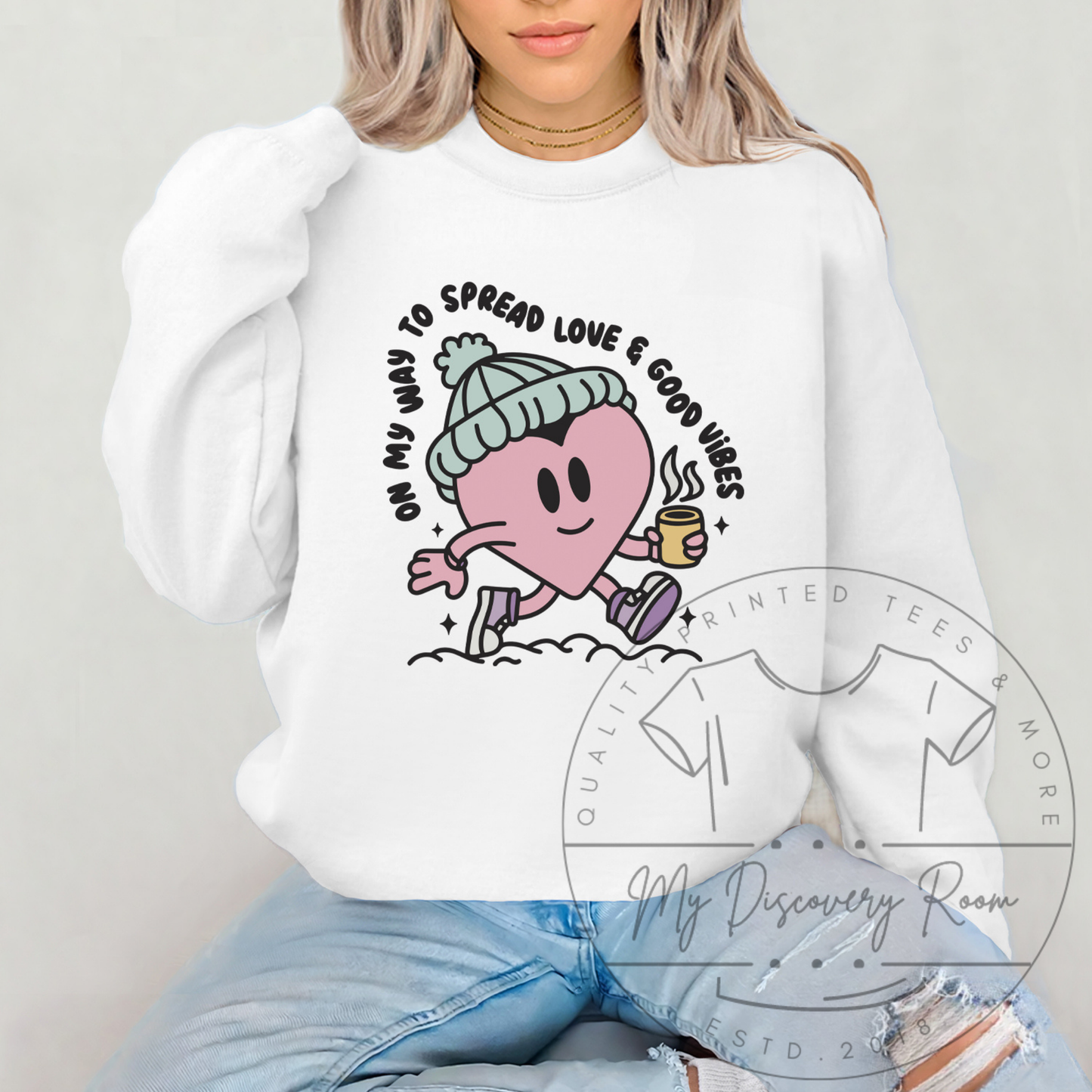 On My Way To Spread Love & Good Vibes Graphic Tee