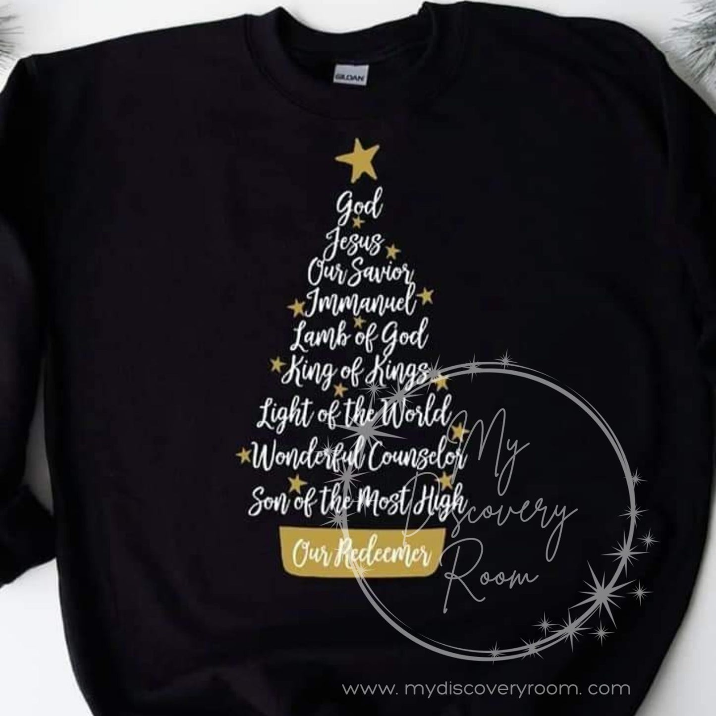 Names Of God Christmas Tree Graphic Tee