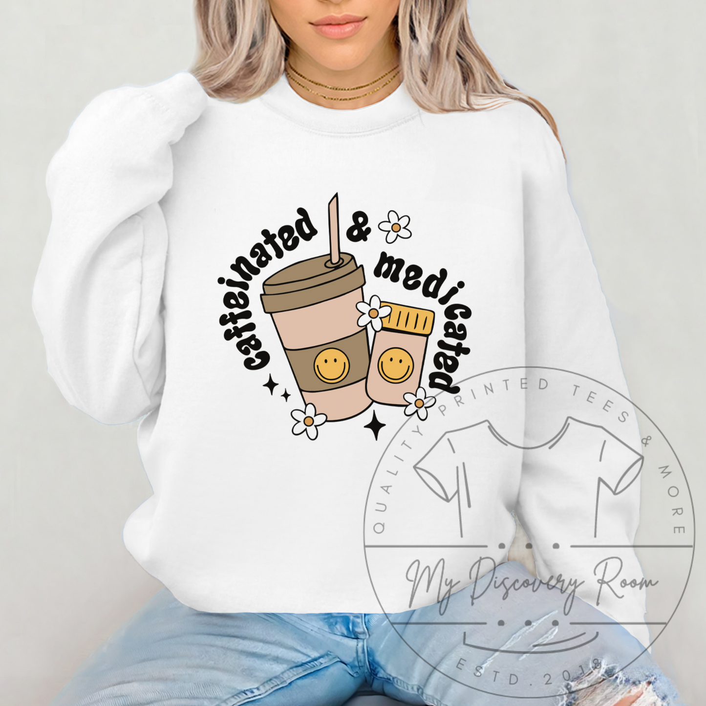 Caffinated & Medicated Graphic Tee