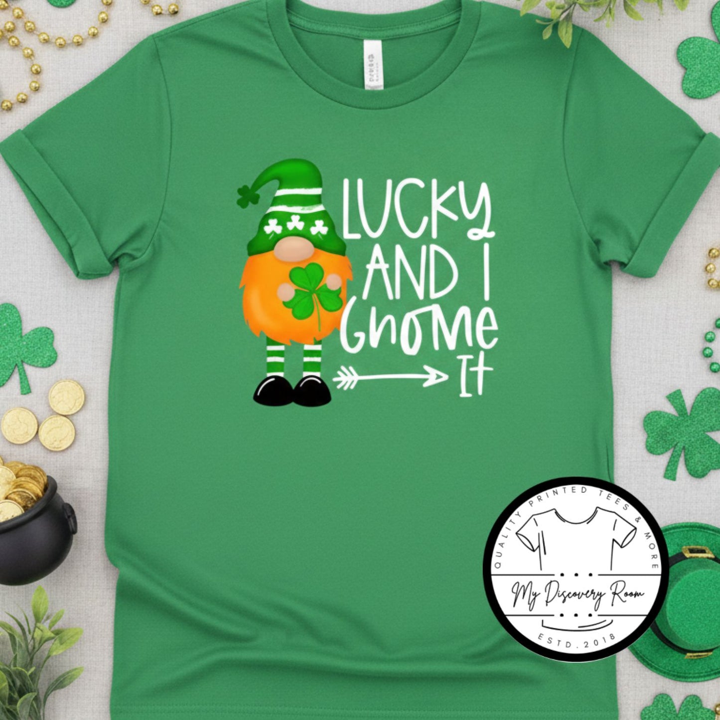 Lucky and I Gnome It Graphic Tee