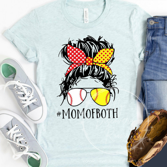 Baseball/Softball #Momofboth Graphic Tee