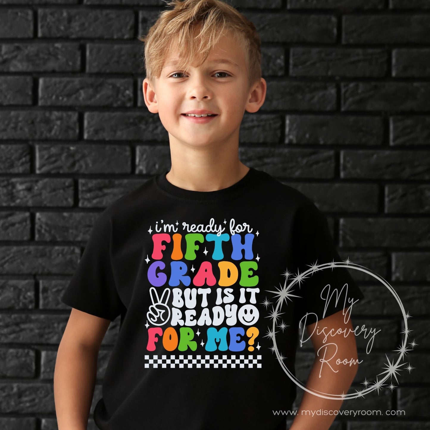 I'm Ready For Grade Level White Ink Graphic Tee