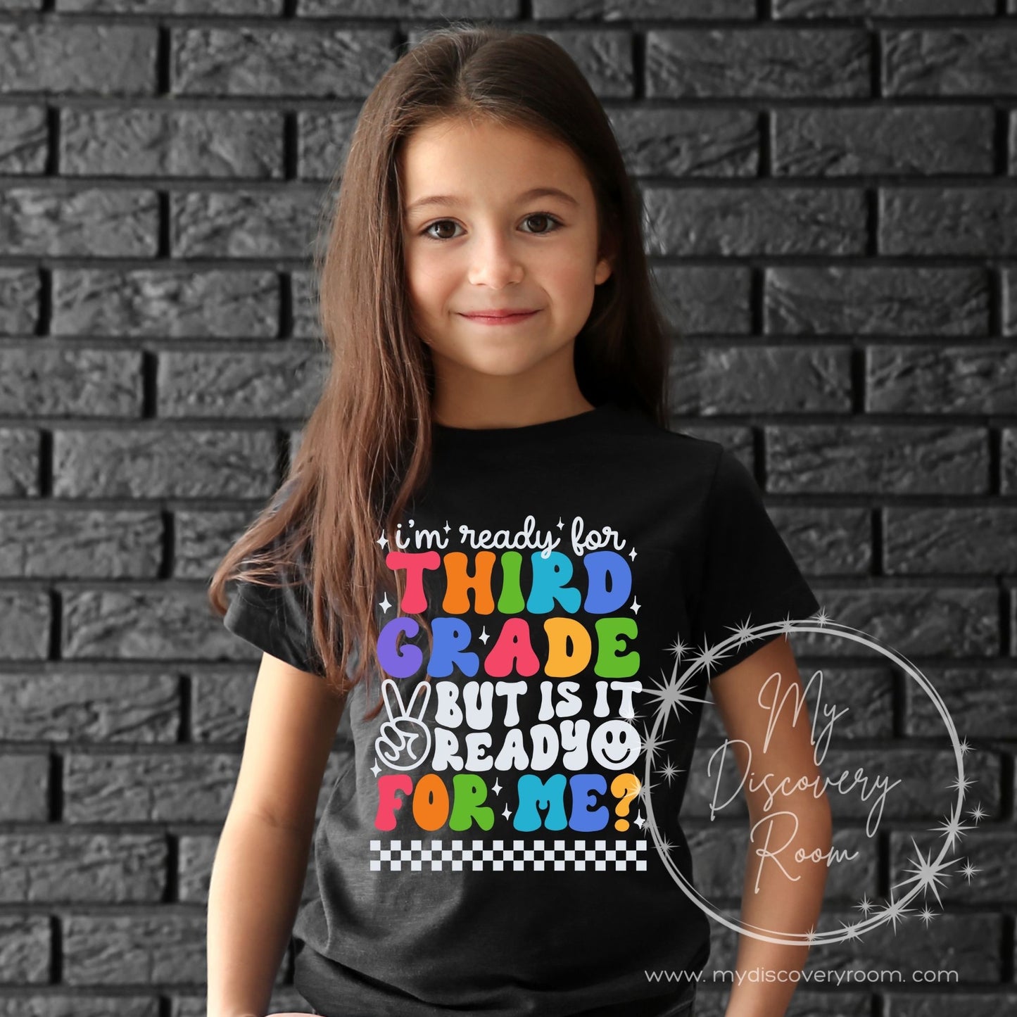 I'm Ready For Grade Level White Ink Graphic Tee