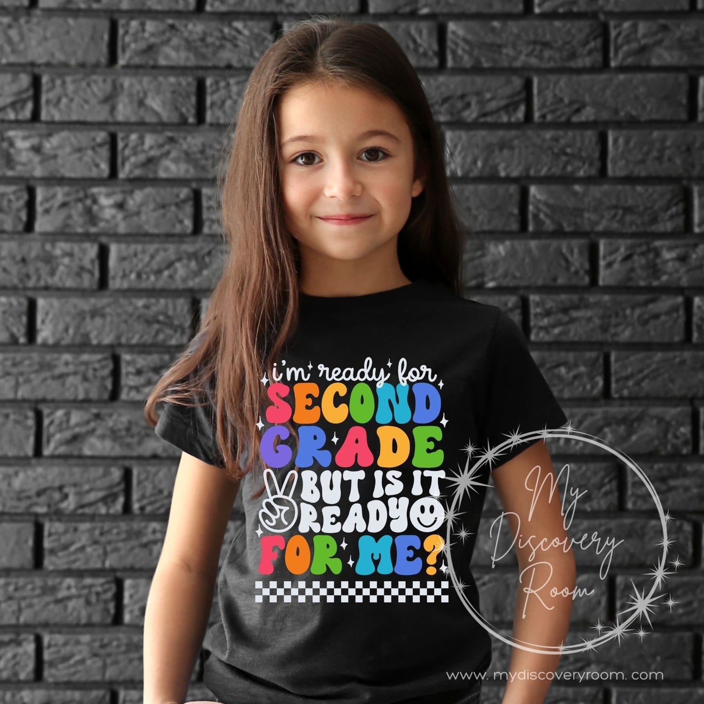 I'm Ready For Grade Level White Ink Graphic Tee