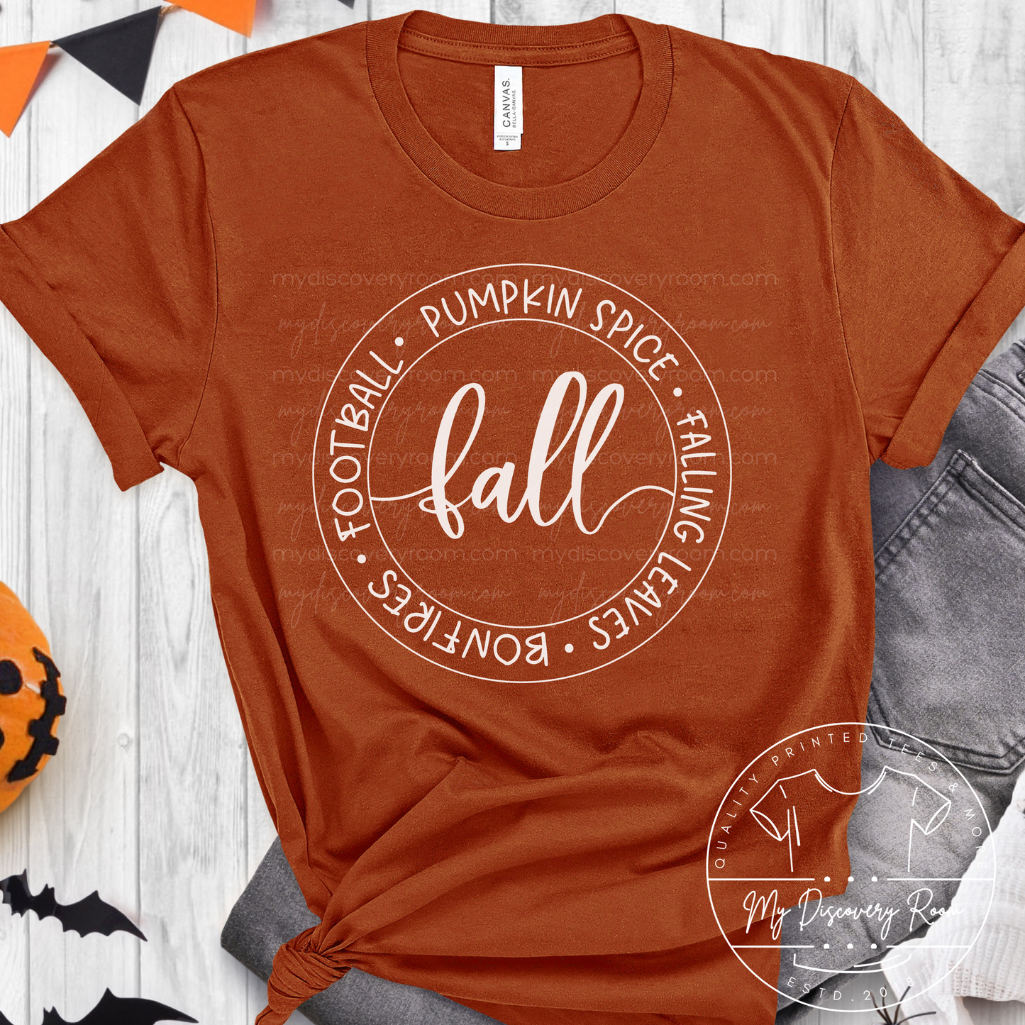 Fall Word Circle Graphic Tee