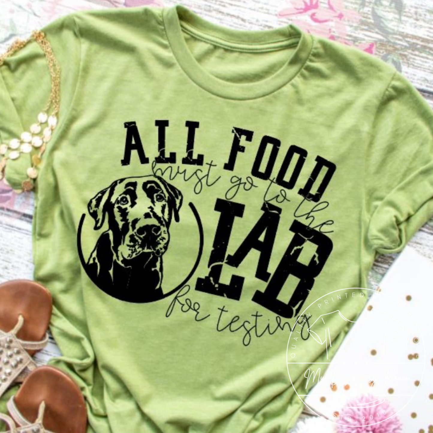 All Food Must Go To The Lab Graphic Tee