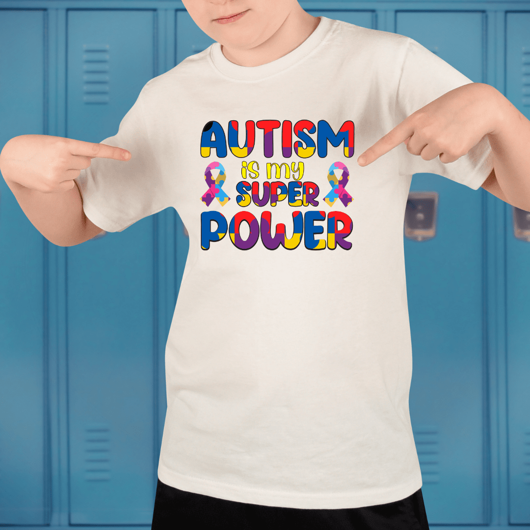 Autism Is My Super Powers Kids Graphic Tee - MyDiscoveryRoom