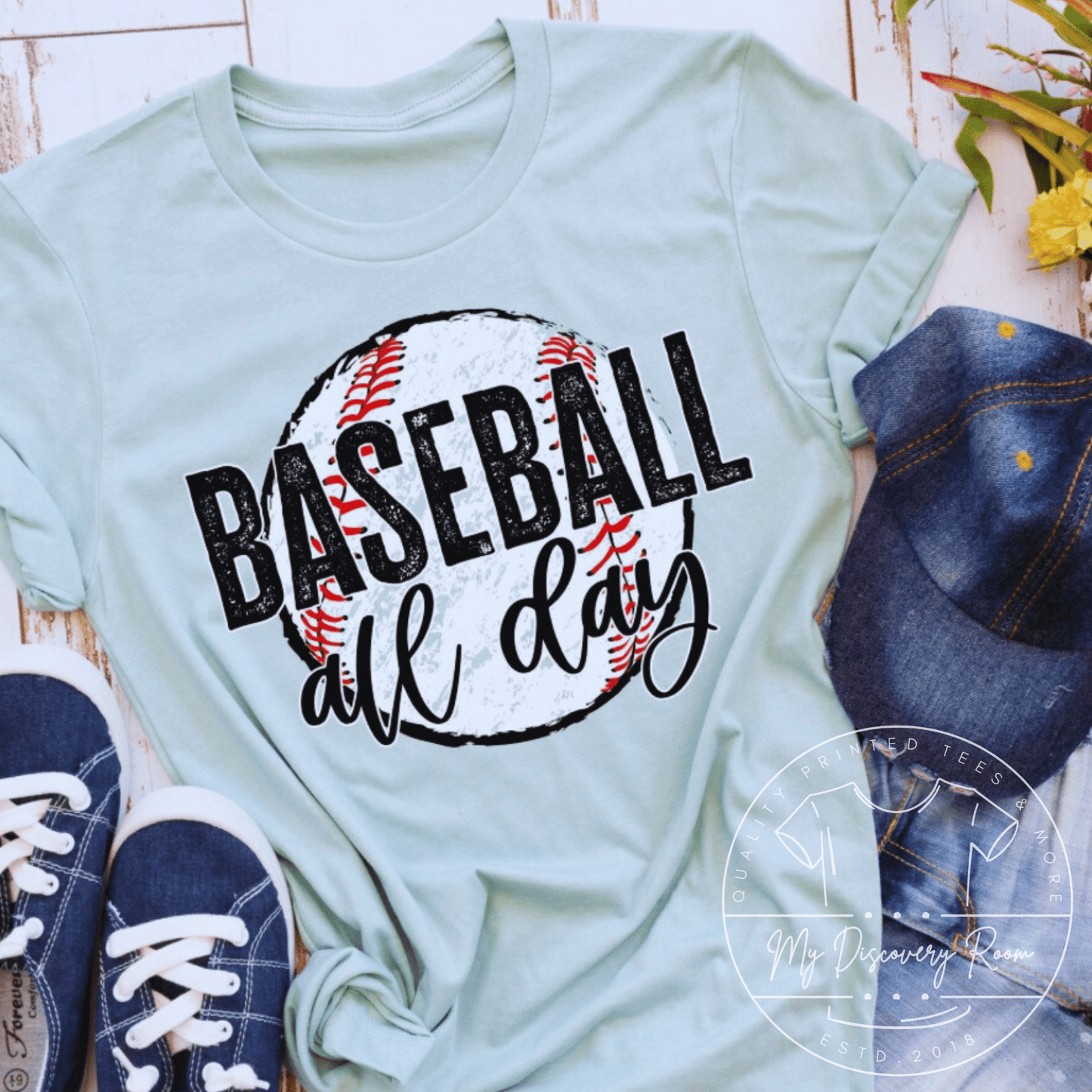 Baseball All Day Sports Graphic Tee - MyDiscoveryRoom
