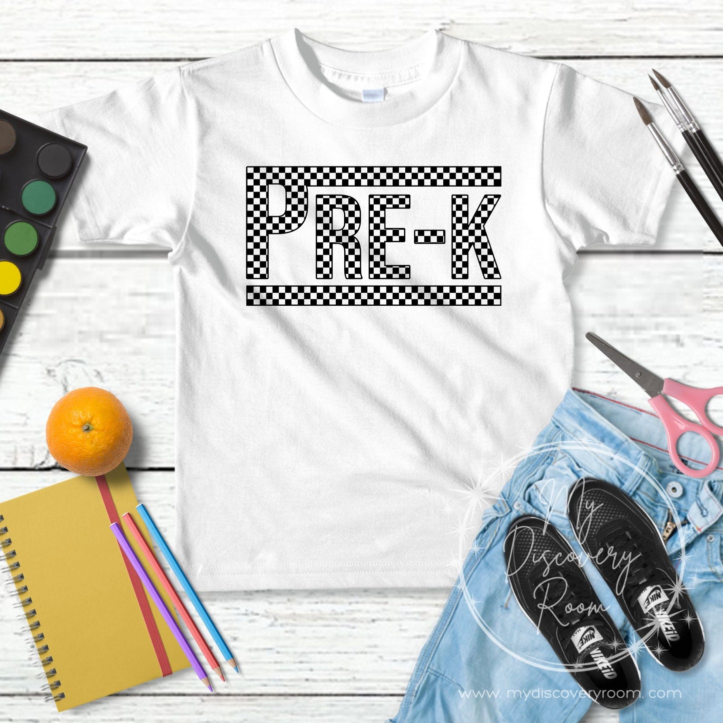Black Checkered Grade Level Graphic Tee - MyDiscoveryRoom