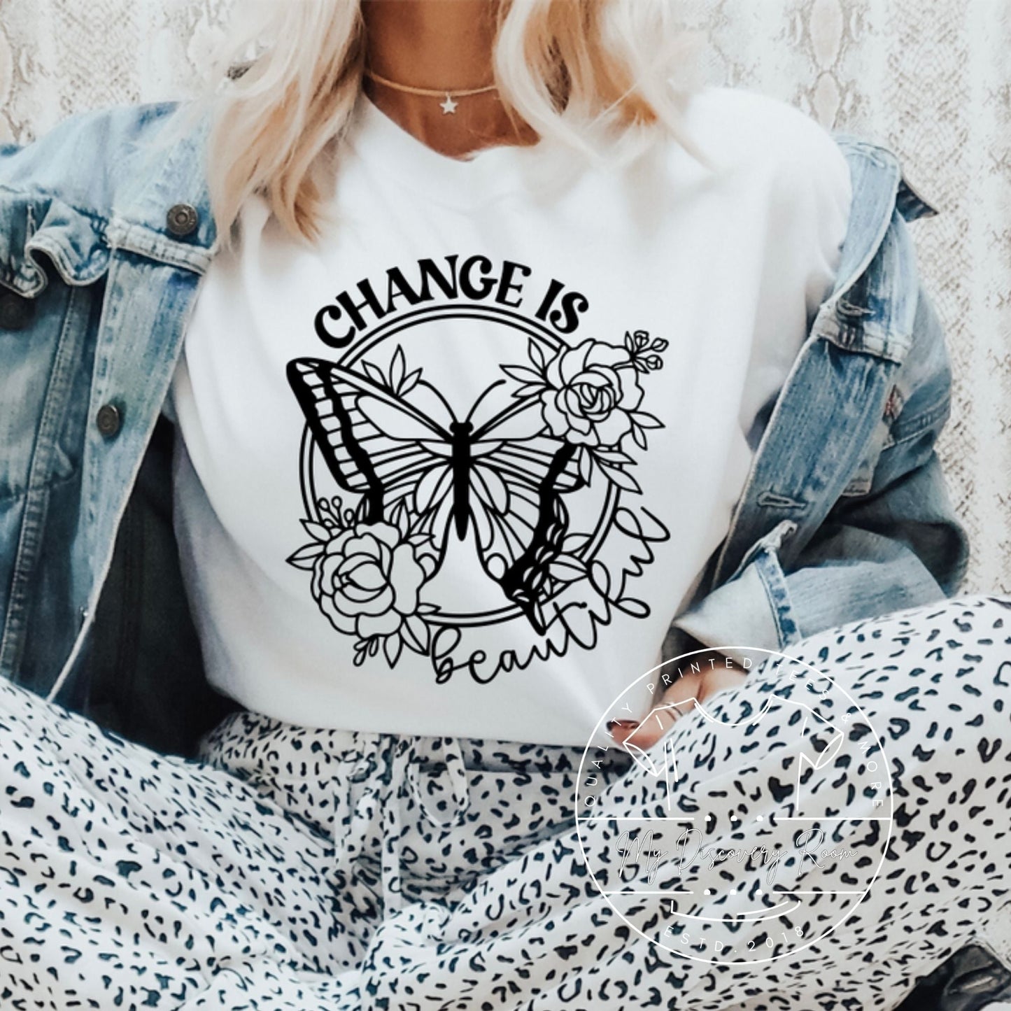 Change Is Beautiful Butterfly Graphic Tee - MyDiscoveryRoom