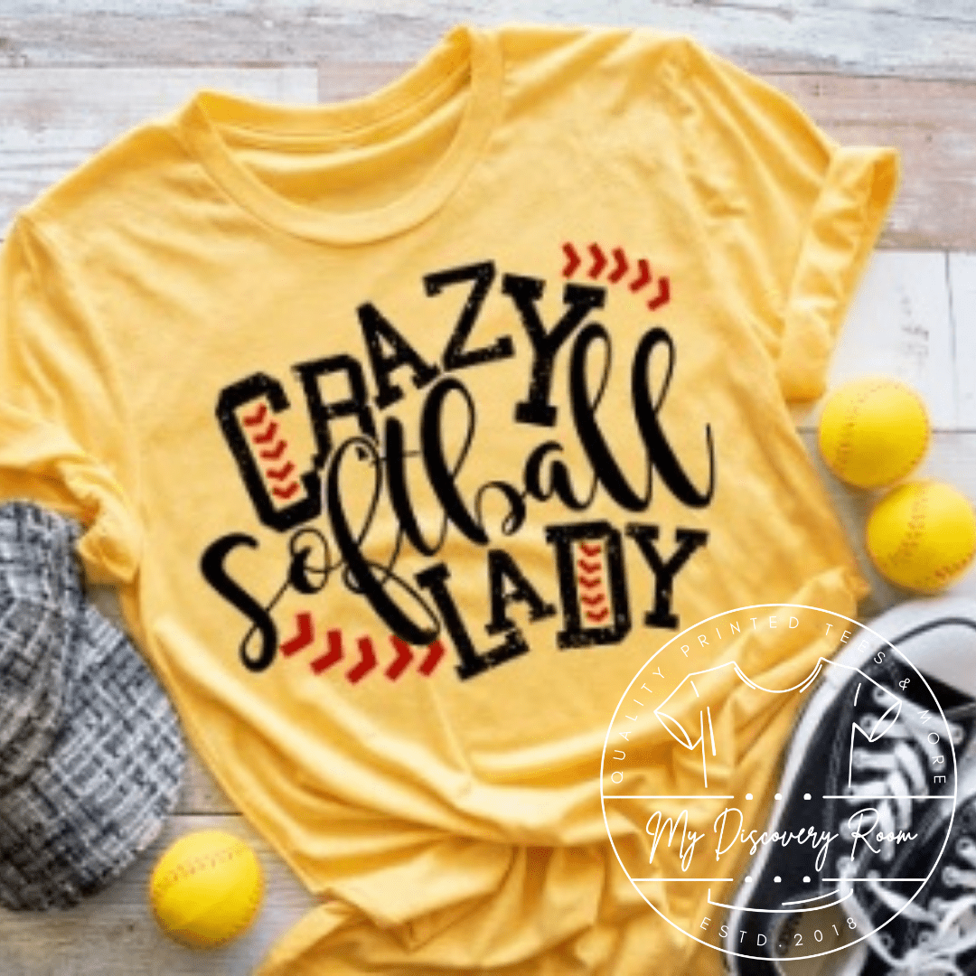 Crazy softball lady Graphic Tee - MyDiscoveryRoom