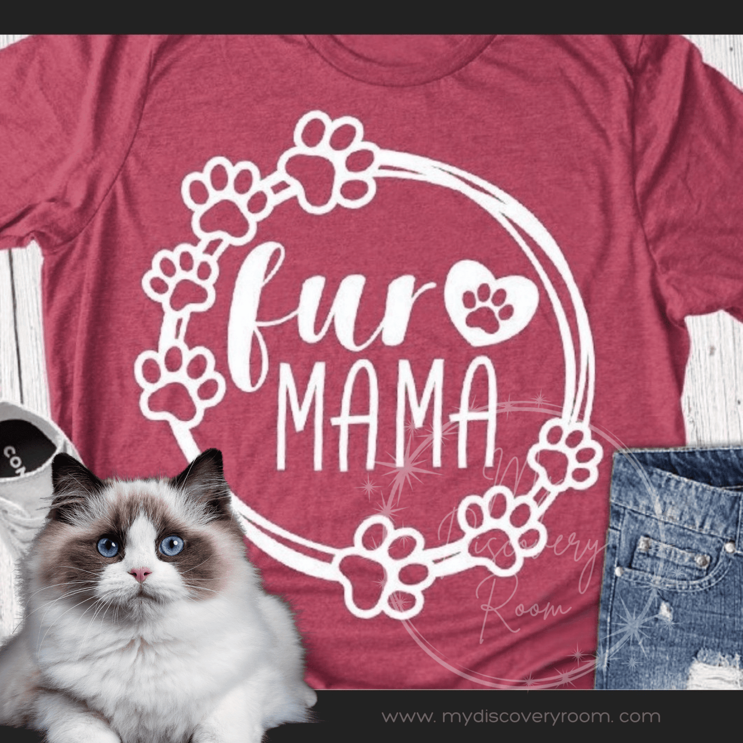 Fur Mama w/circle Graphic Tee - MyDiscoveryRoom