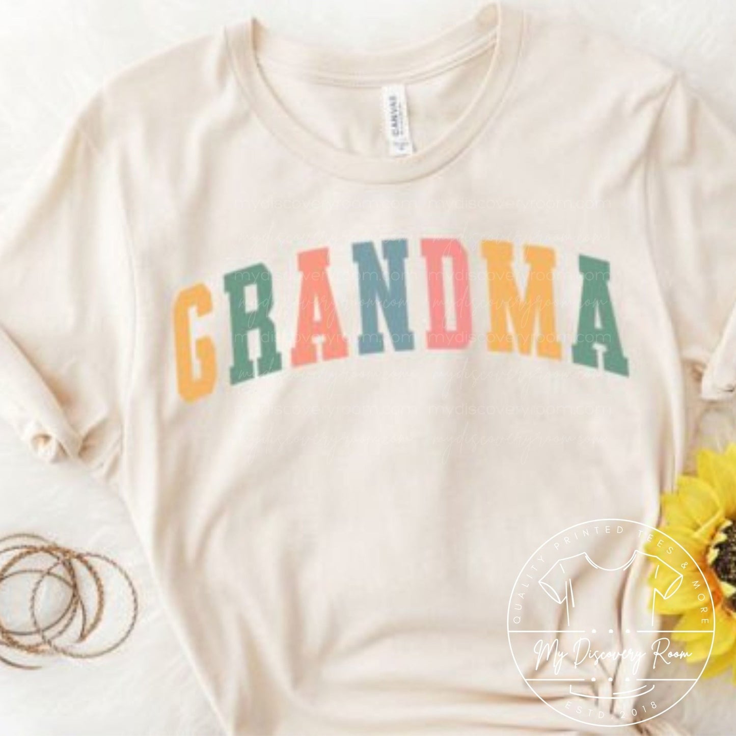 Grandma Block Letters Graphic Tee - MyDiscoveryRoom