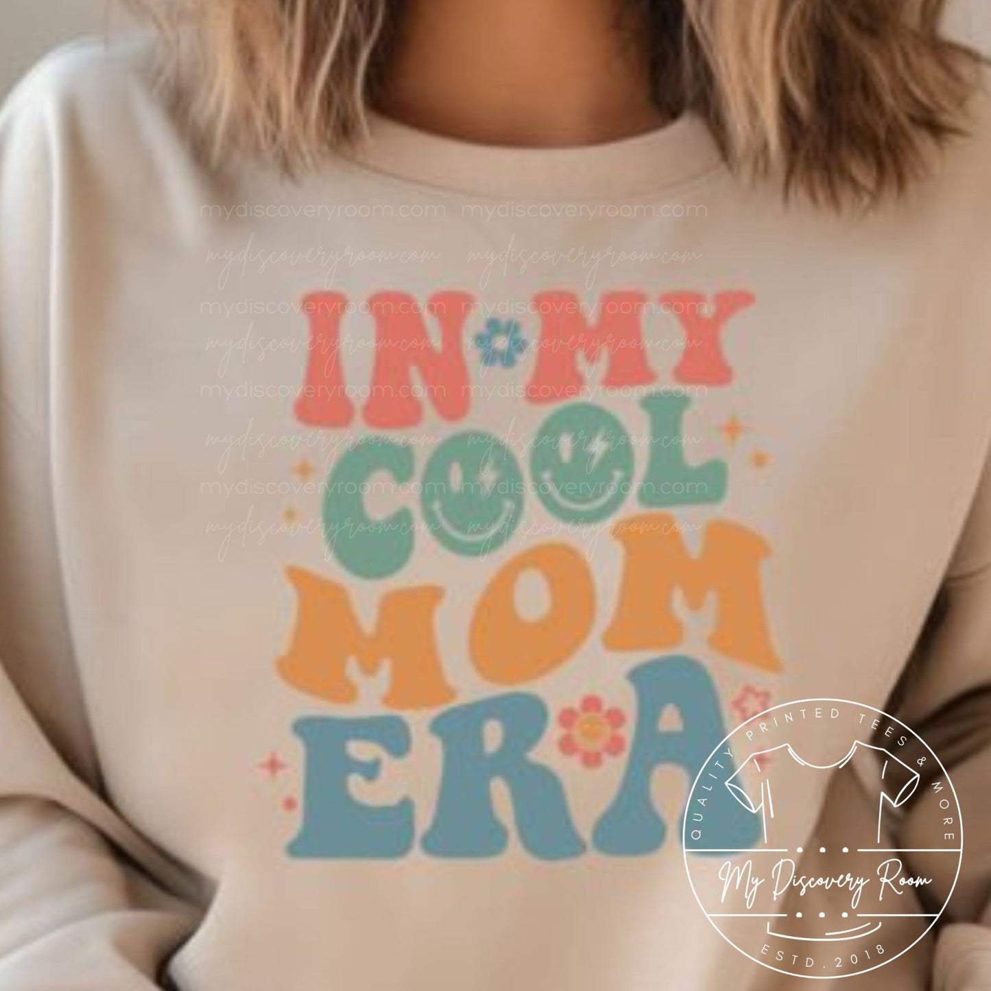 In My Cool Mom Era Wavy Retro Font Graphic Tee - MyDiscoveryRoom