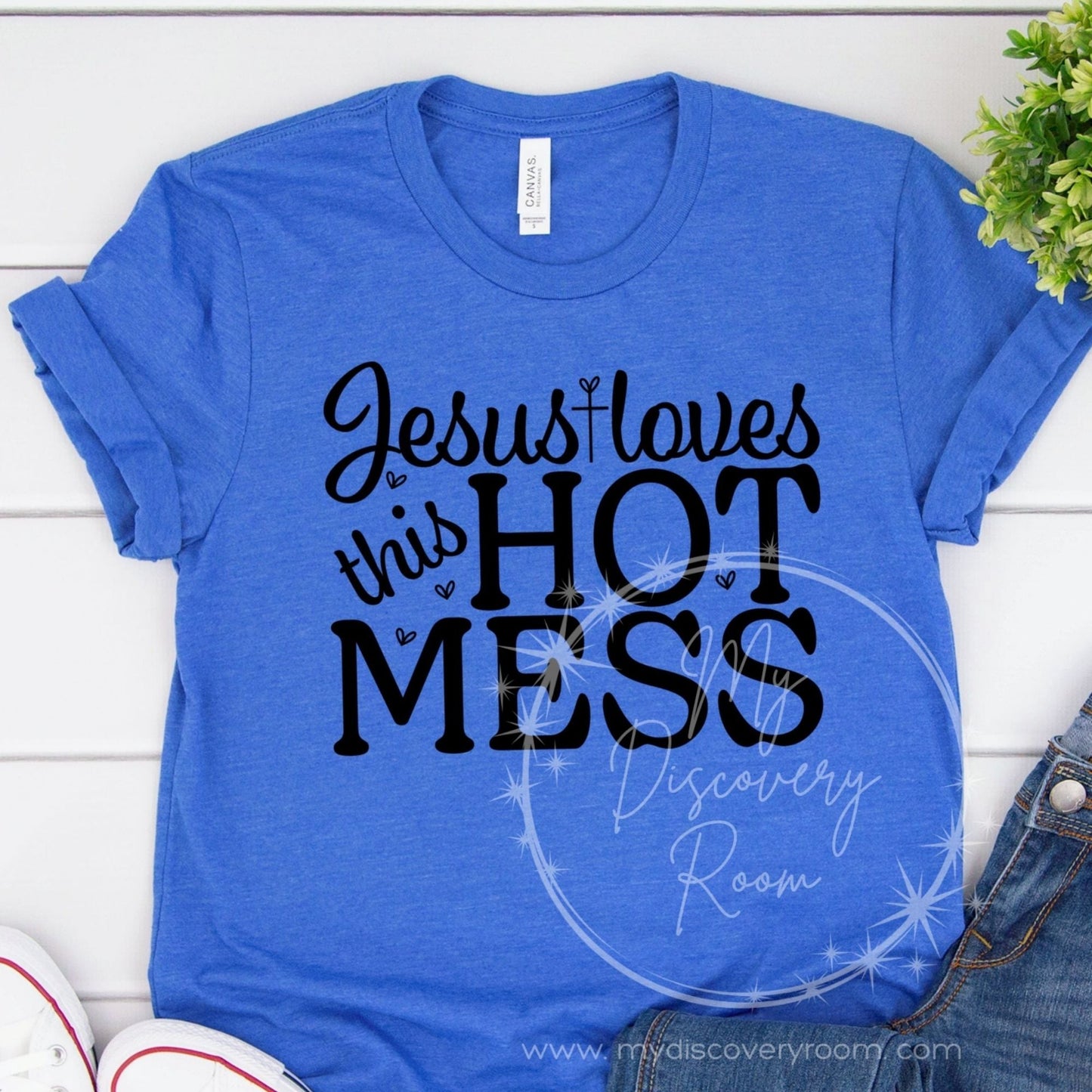 Jesus Loves This Hot Mess Graphic Tee - MyDiscoveryRoom