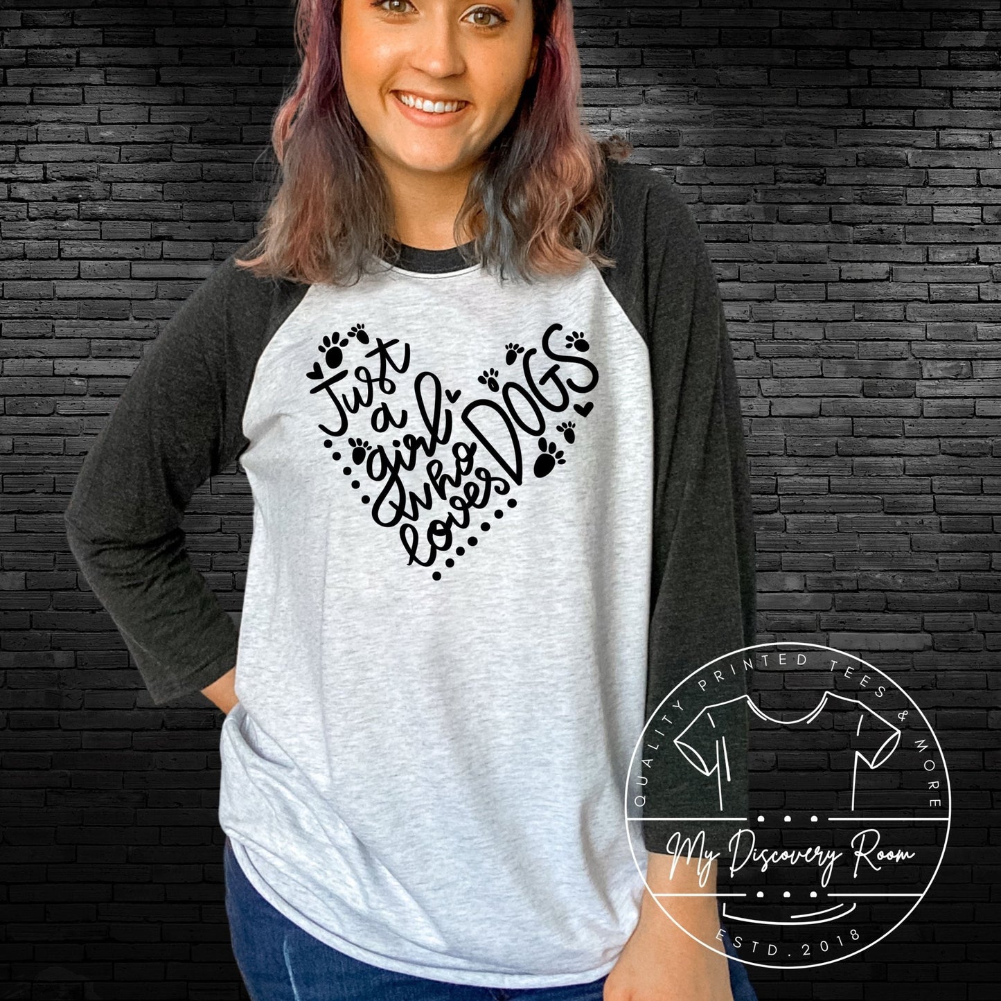 Just A Girl Who Loves Dogs Graphic Tee - MyDiscoveryRoom