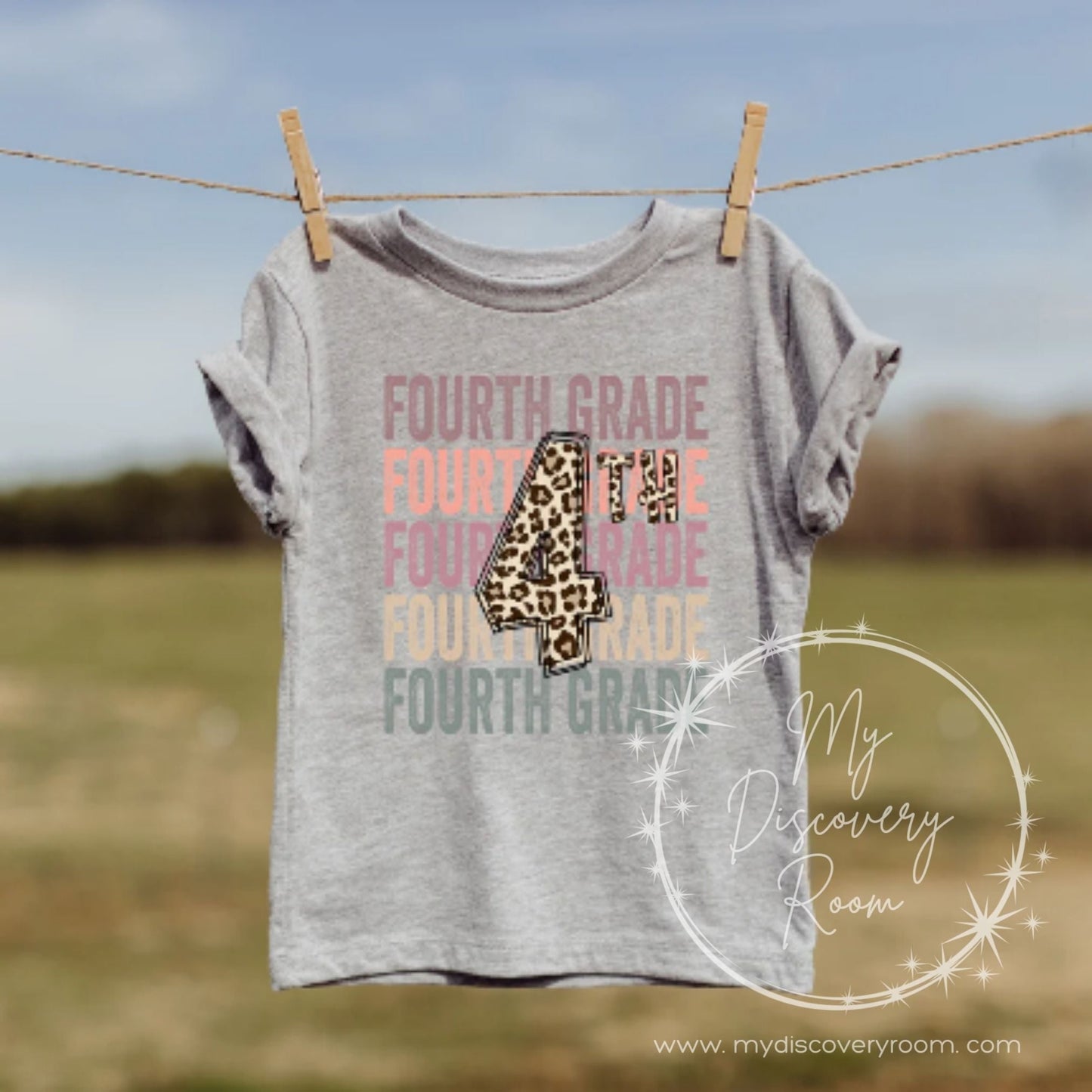 Leopard Print Grade Level Graphic Tee - MyDiscoveryRoom