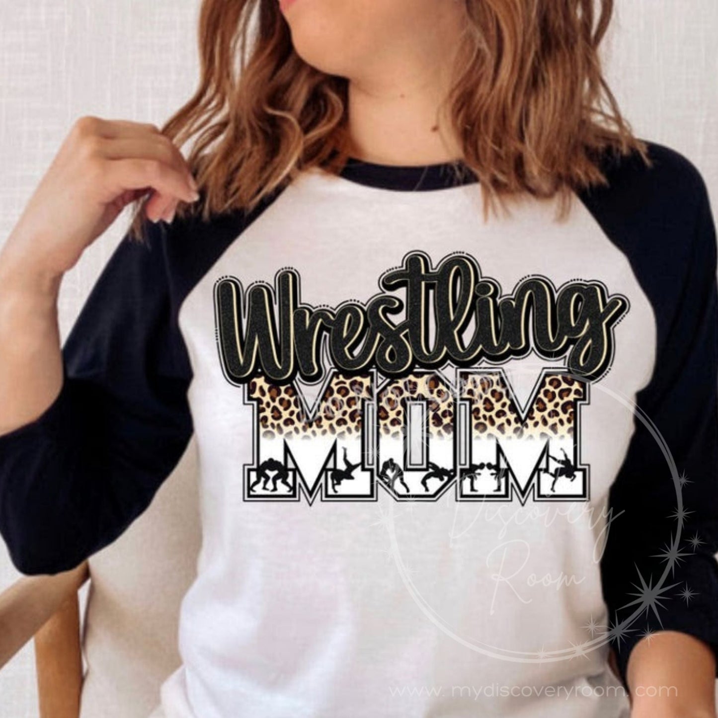Leopard Print Wrestling Mom Graphic Tee - MyDiscoveryRoom
