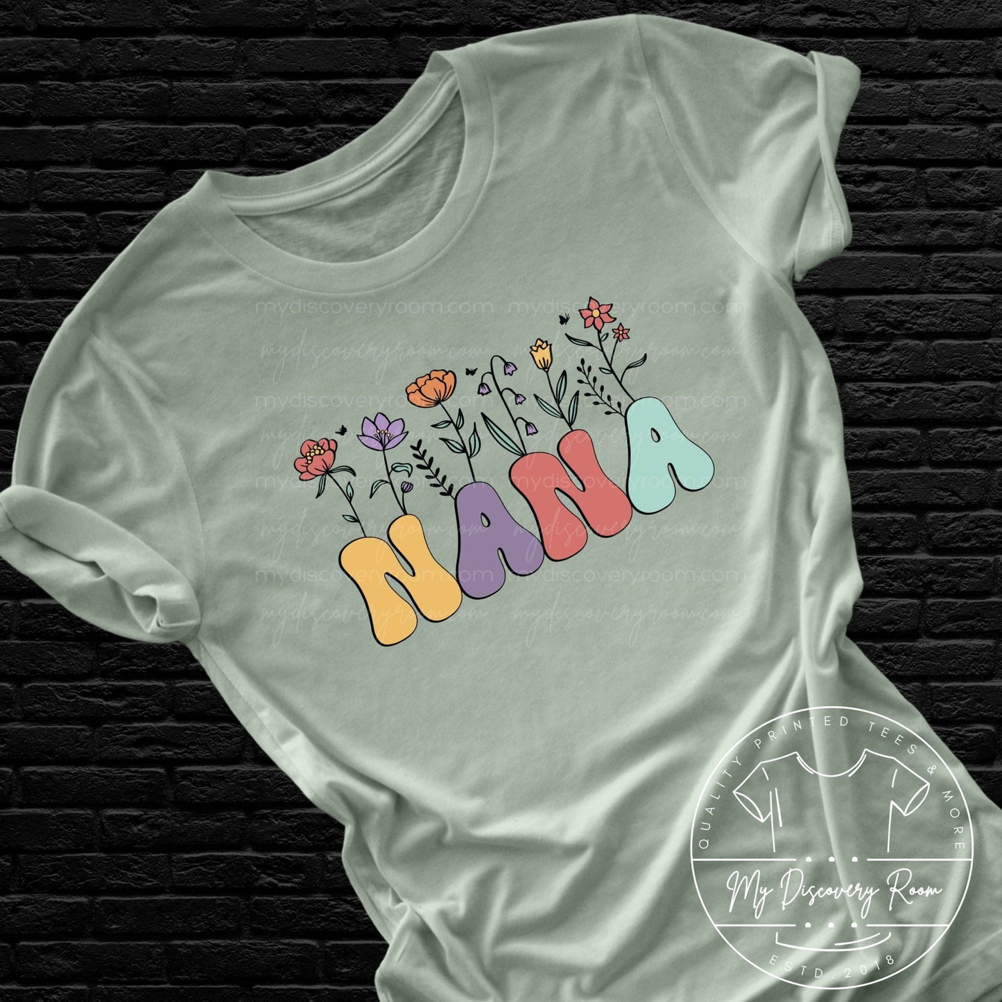 Nana With Blooms Graphic Tee - MyDiscoveryRoom