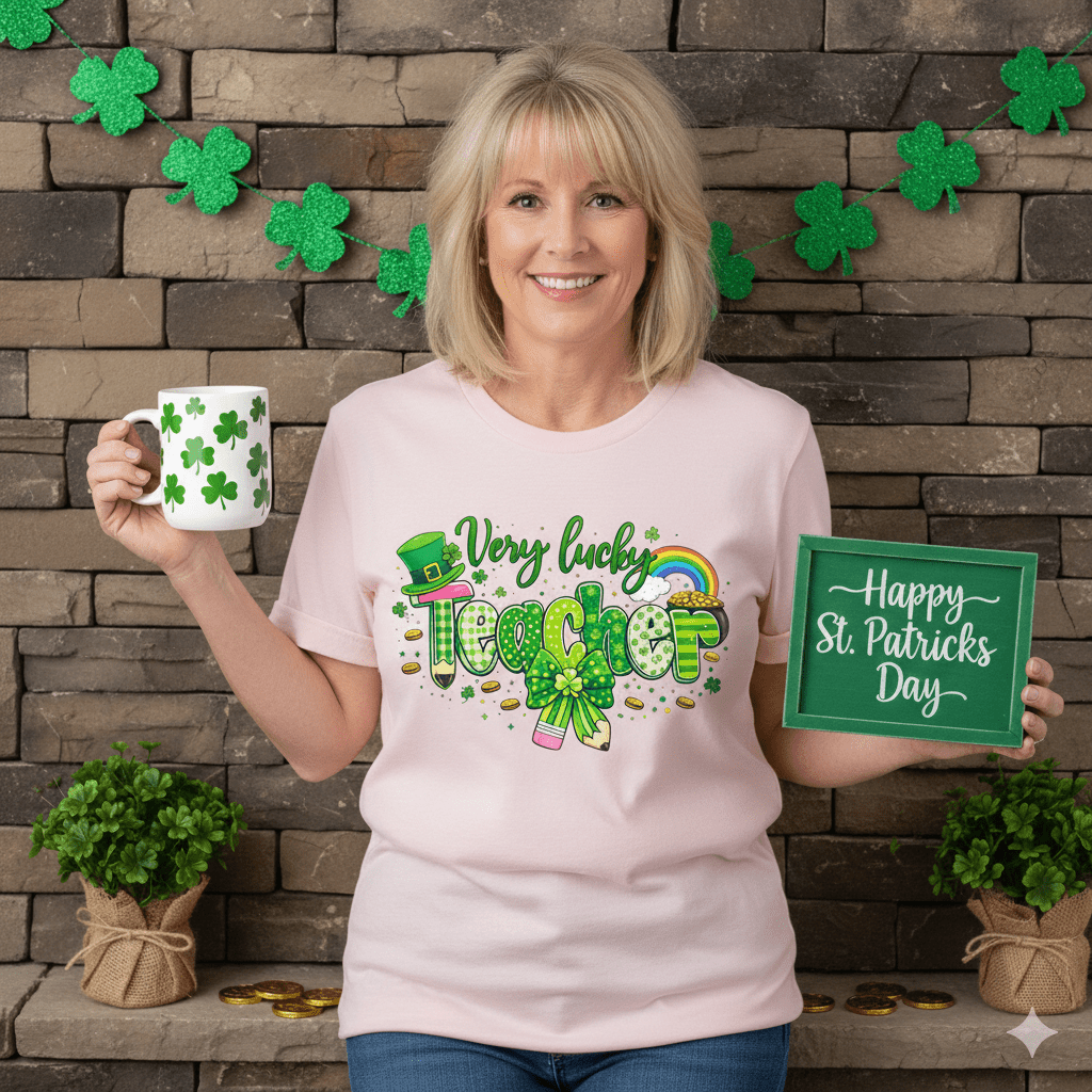 One Lucky Teacher Graphic Tee - MyDiscoveryRoom