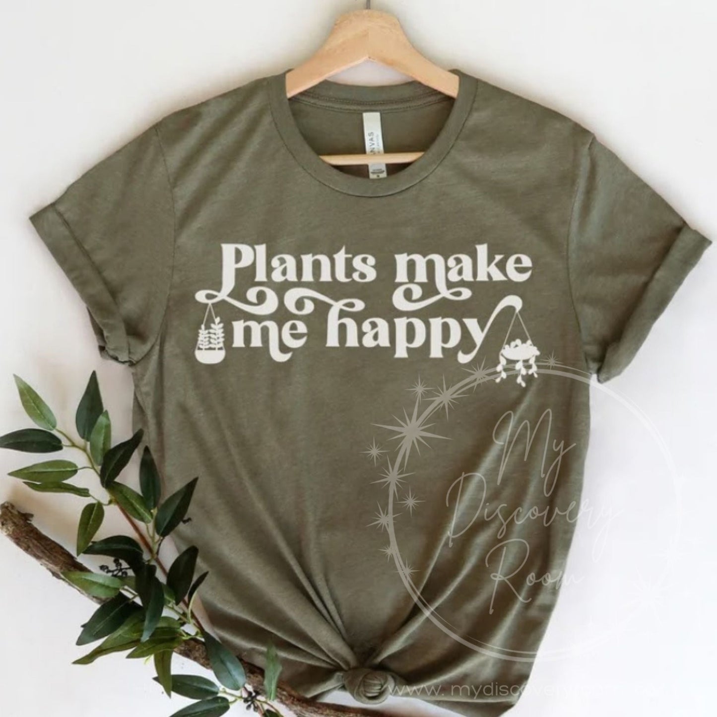 Plants Make Me Happy Graphic Tee - MyDiscoveryRoom