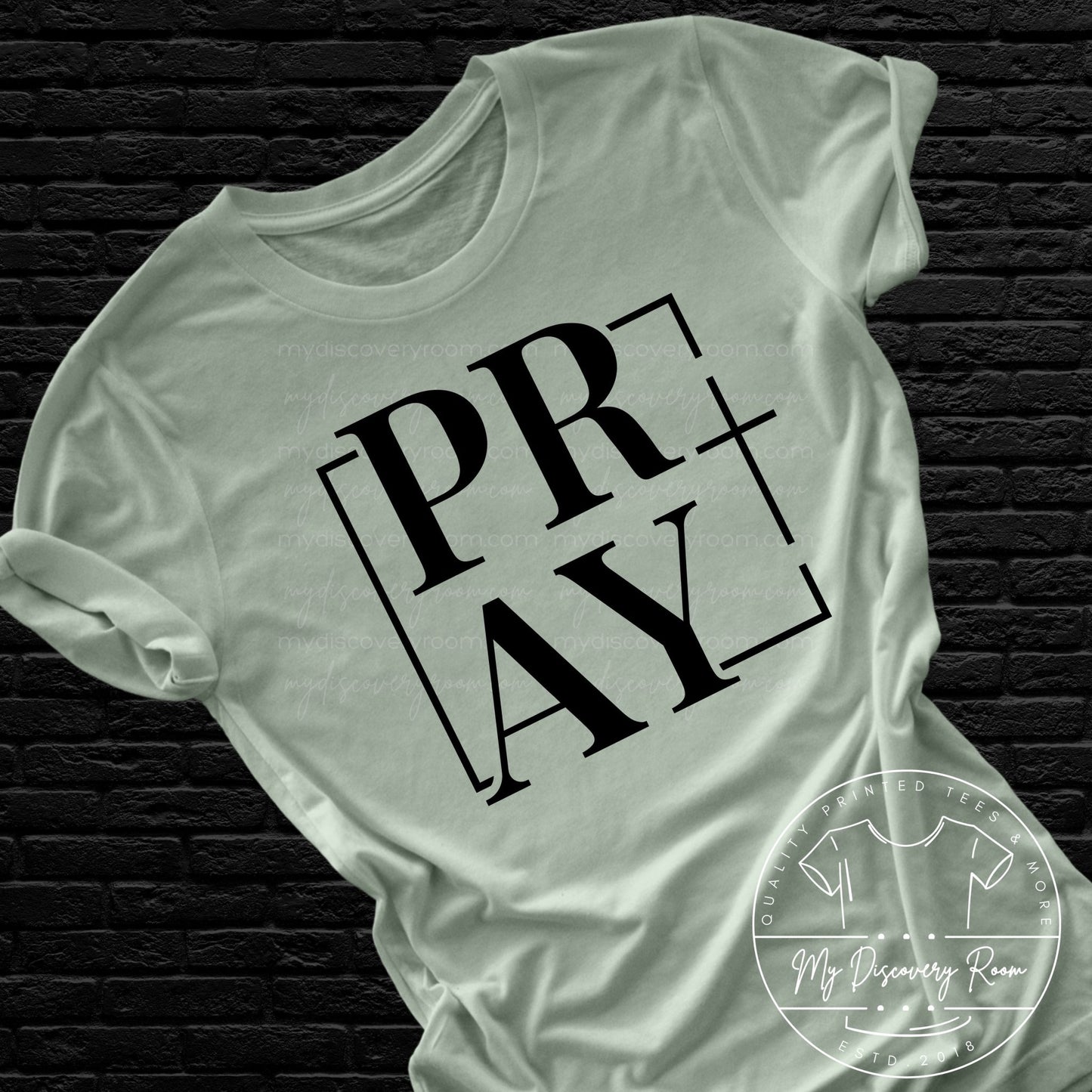 Pray Square Graphic Tee - MyDiscoveryRoom