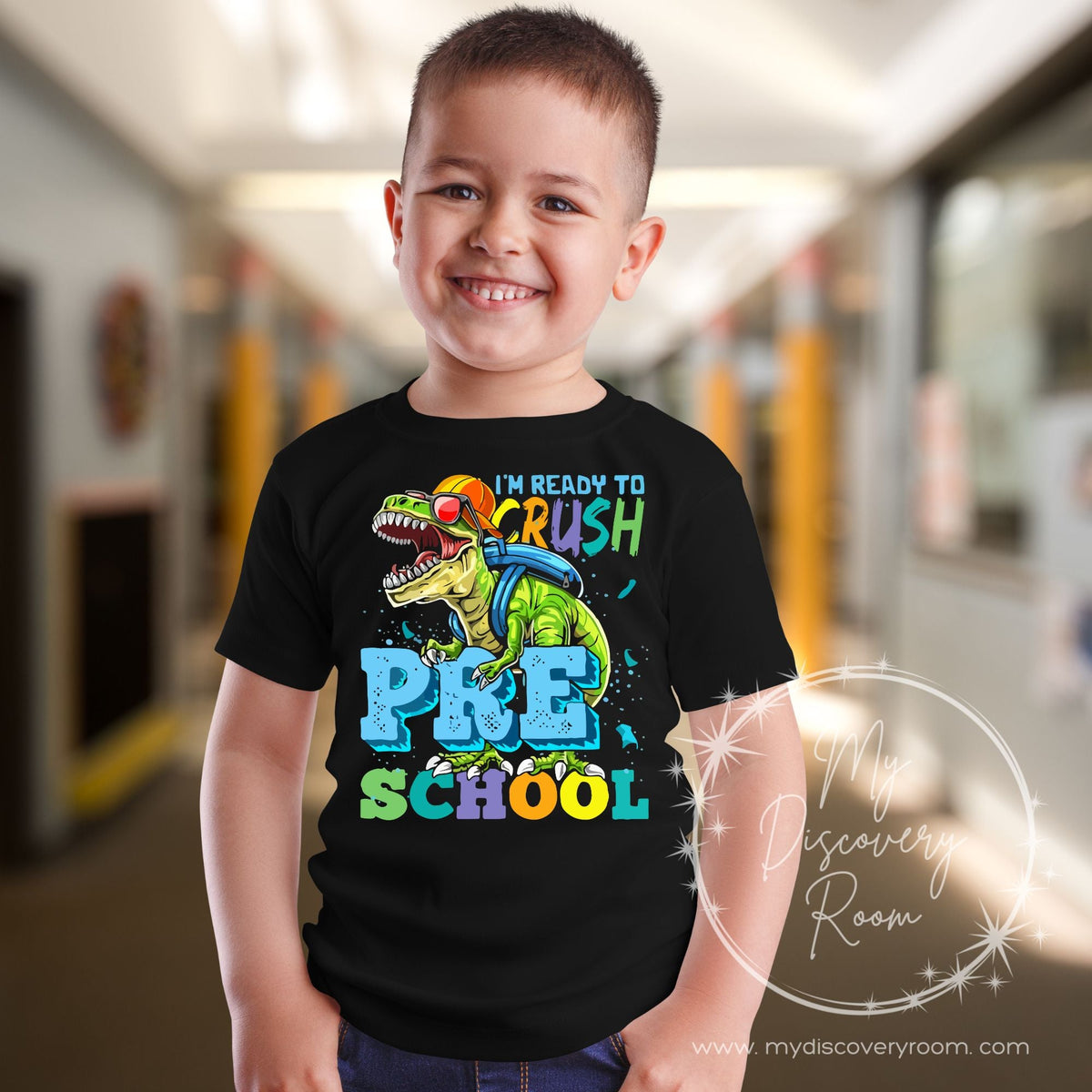 T - Rex Dinosaur Ready to Crush Grade Level Graphic Tee - MyDiscoveryRoom