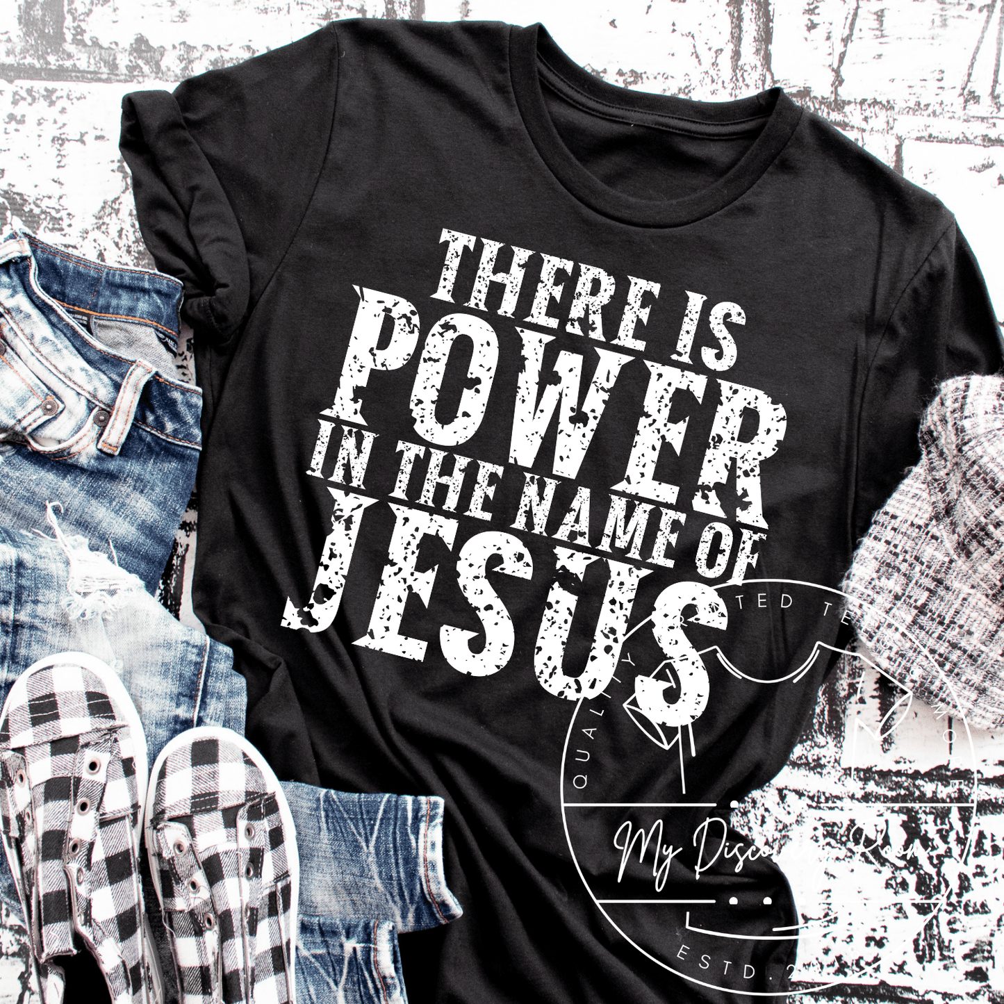 There Is Power In The Name Of Jesus Graphic Tee - MyDiscoveryRoom