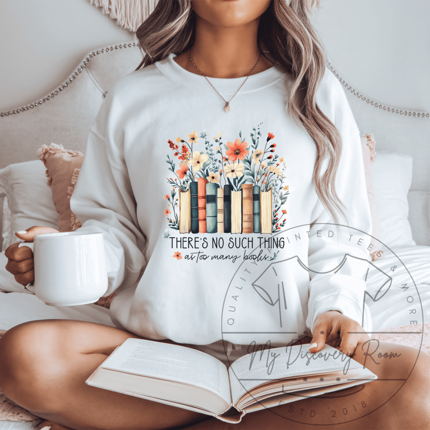 There's No Such Thing As Too Many Books Graphic Tee - MyDiscoveryRoom
