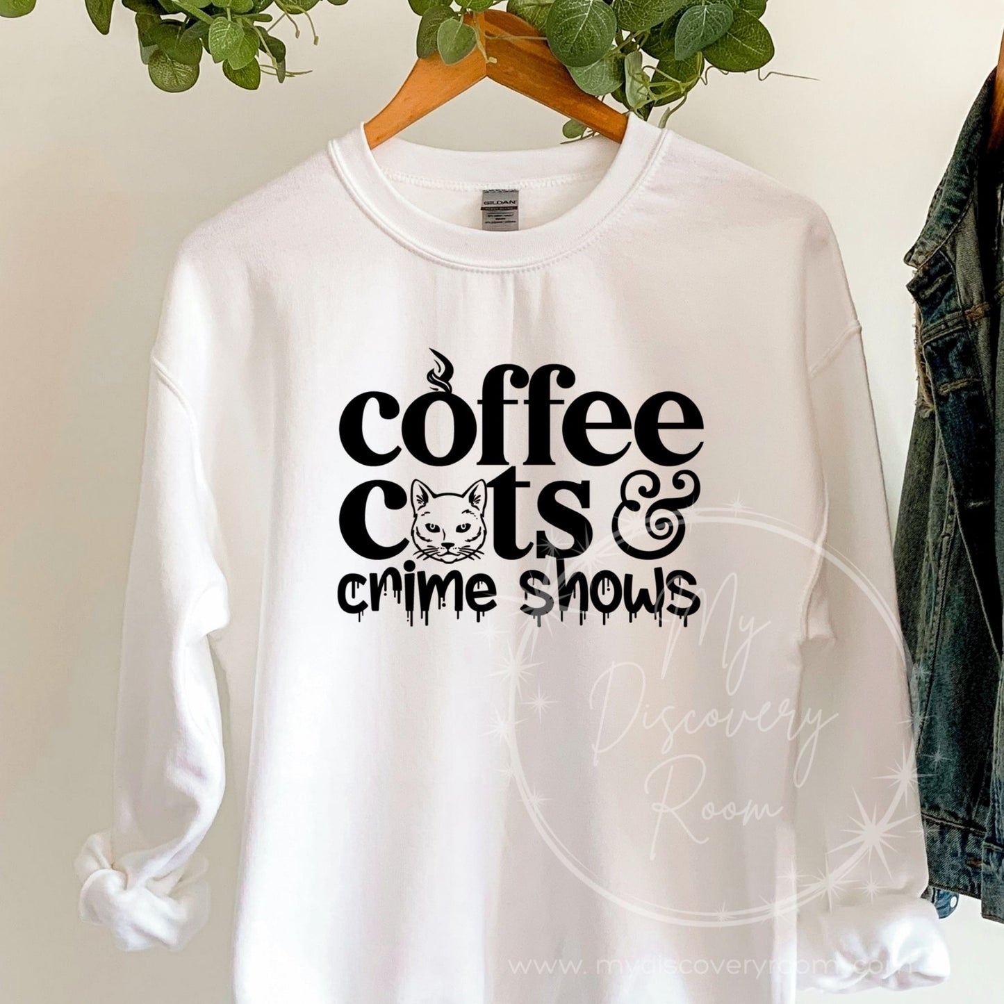 Coffee, Cats, & Crime Shows Graphic Tee
