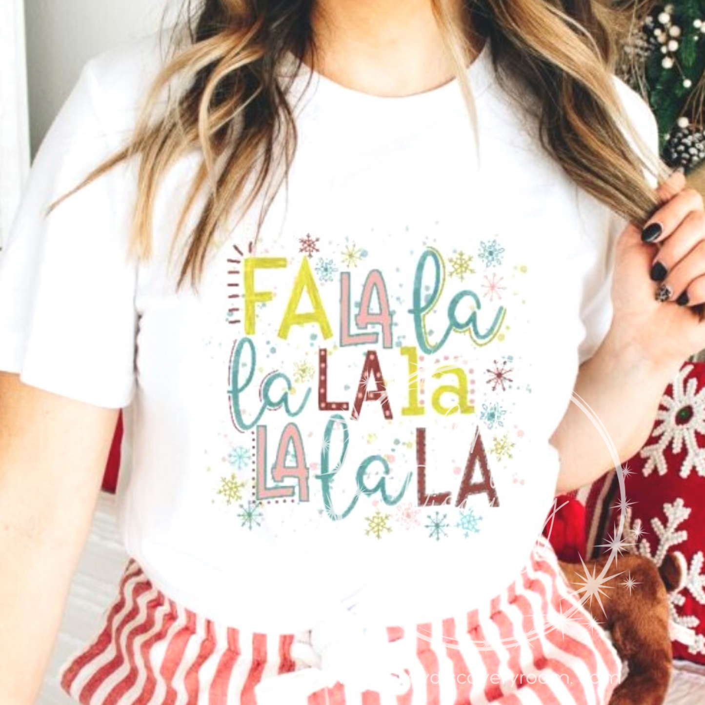 Fa La La La La La La La La Christmas Graphic Tee