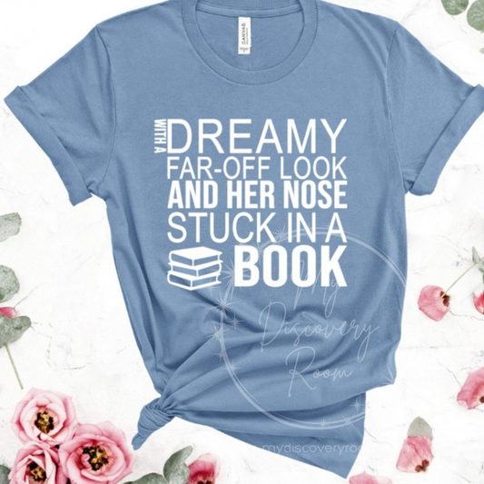 Nose Stuck In A Book Graphic Tee