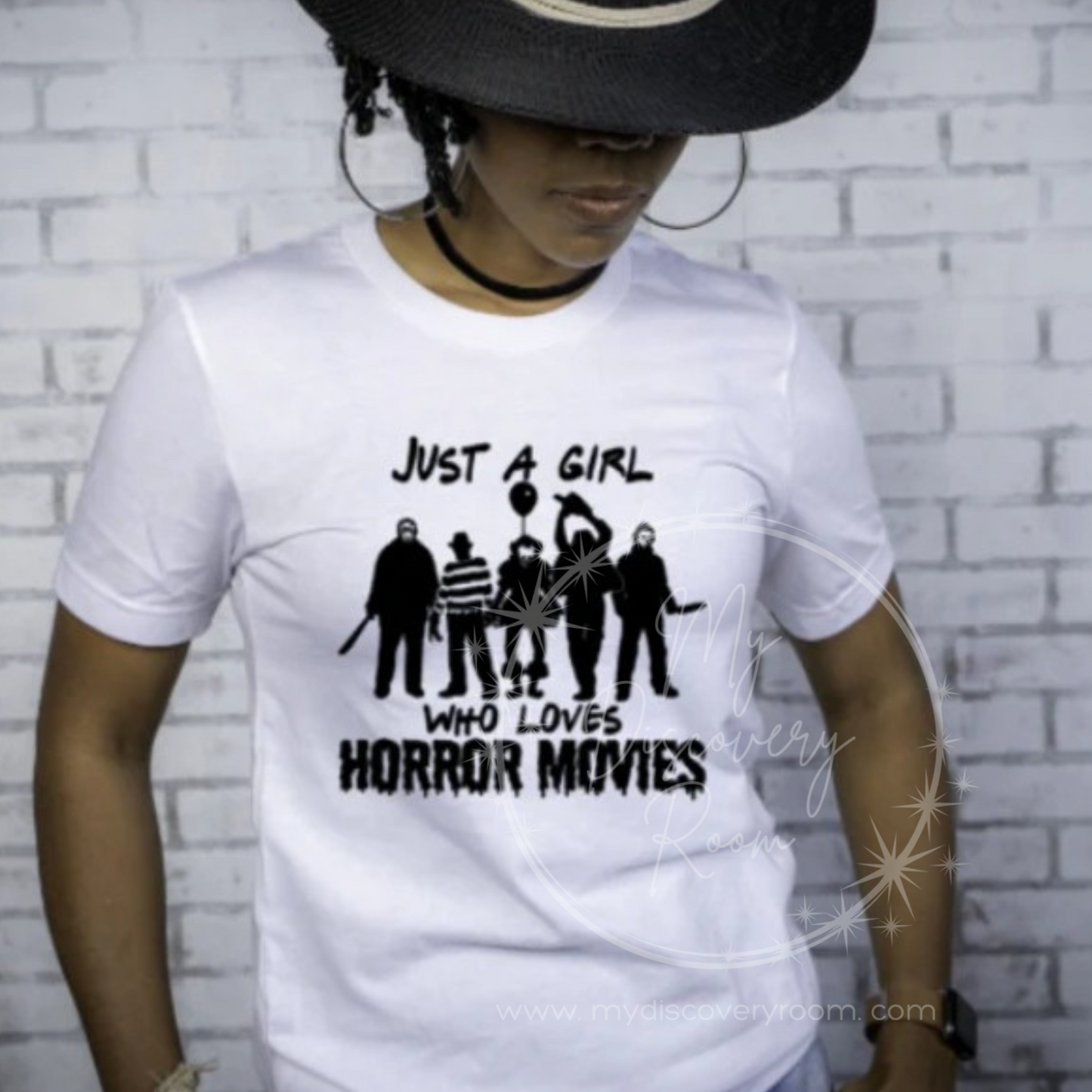 Just A Girl Who Loves Horror Movies (2) Graphic Tee