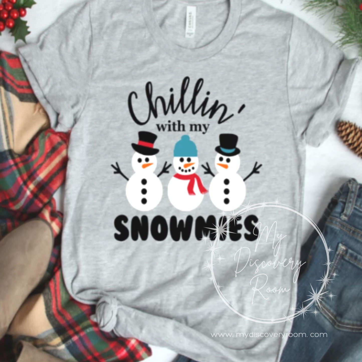 Chillin' With My Snowmies Graphic Tee