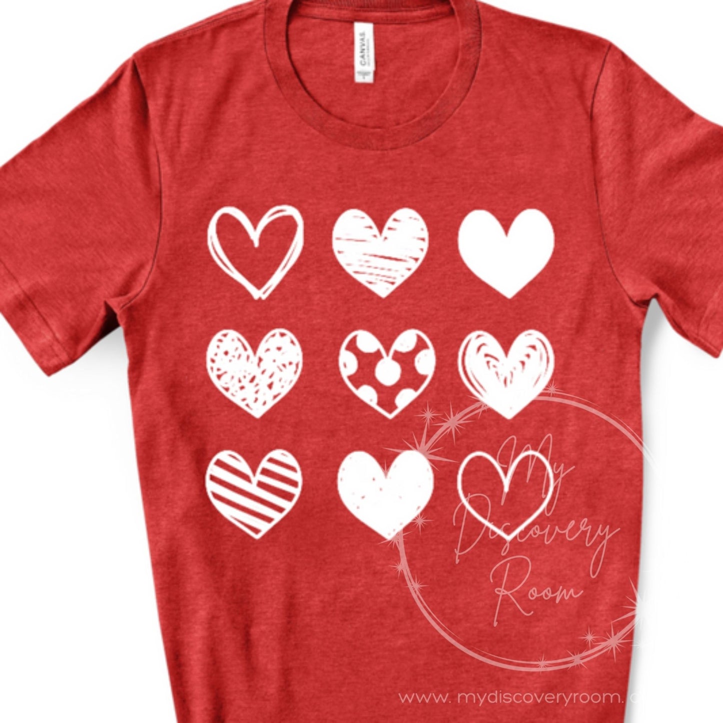 Doodle Hearts Graphic Tee