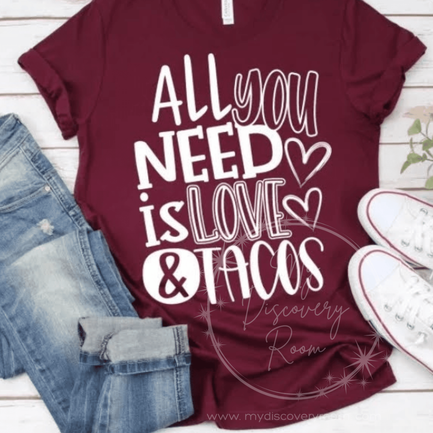 All You Need Is Love & Tacos Graphic Tee - MyDiscoveryRoom
