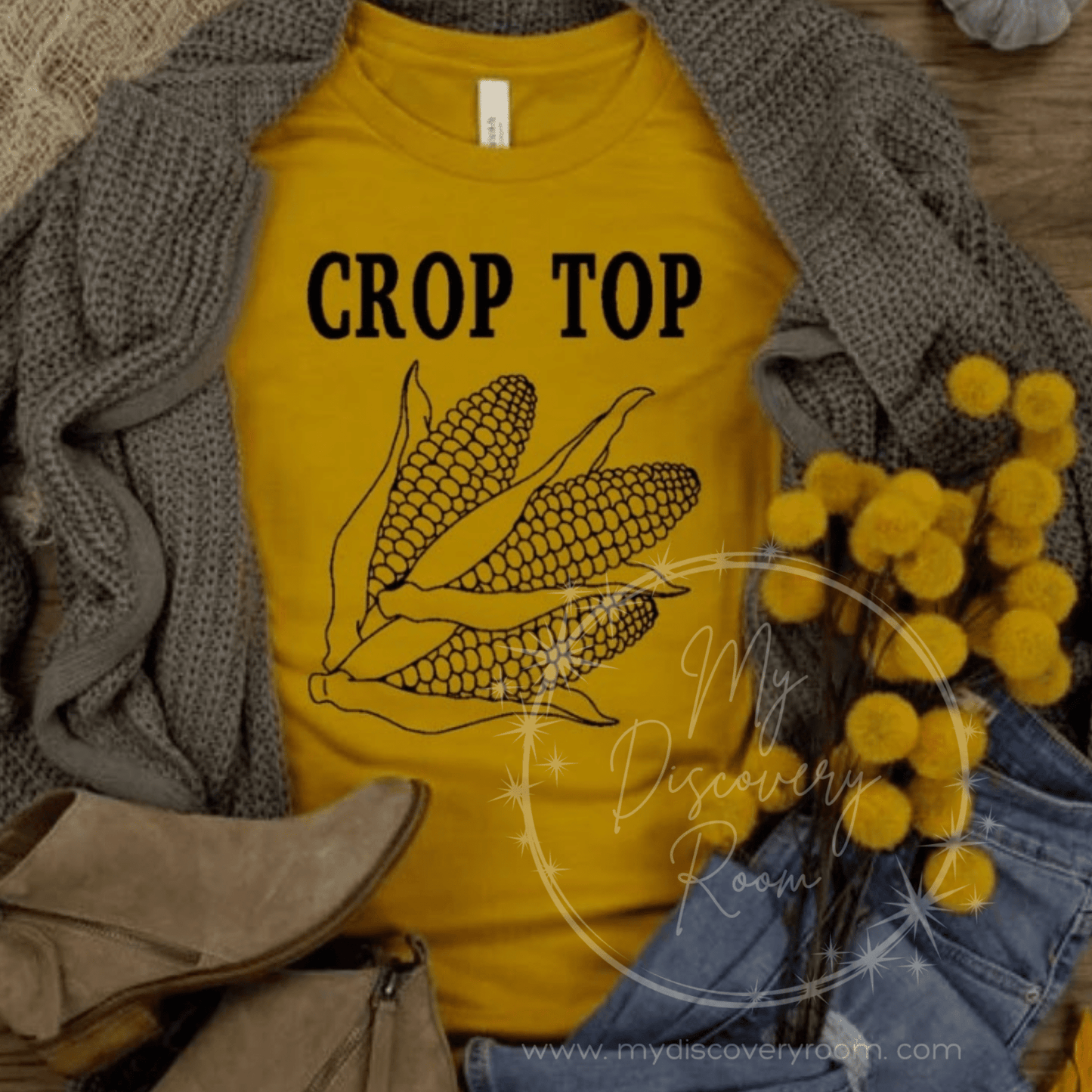 Crop Top Graphic Tee - MyDiscoveryRoom