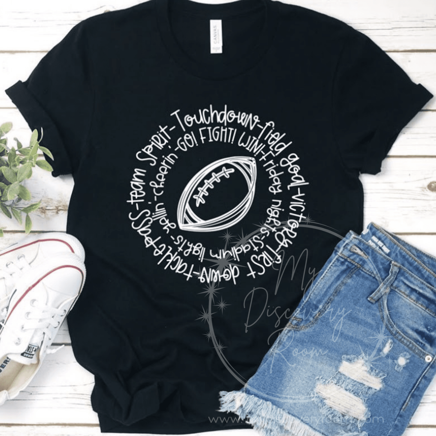 Football Circle of Terms: Touchdown, Field Goal, Go Fight... Graphic Tee - MyDiscoveryRoom