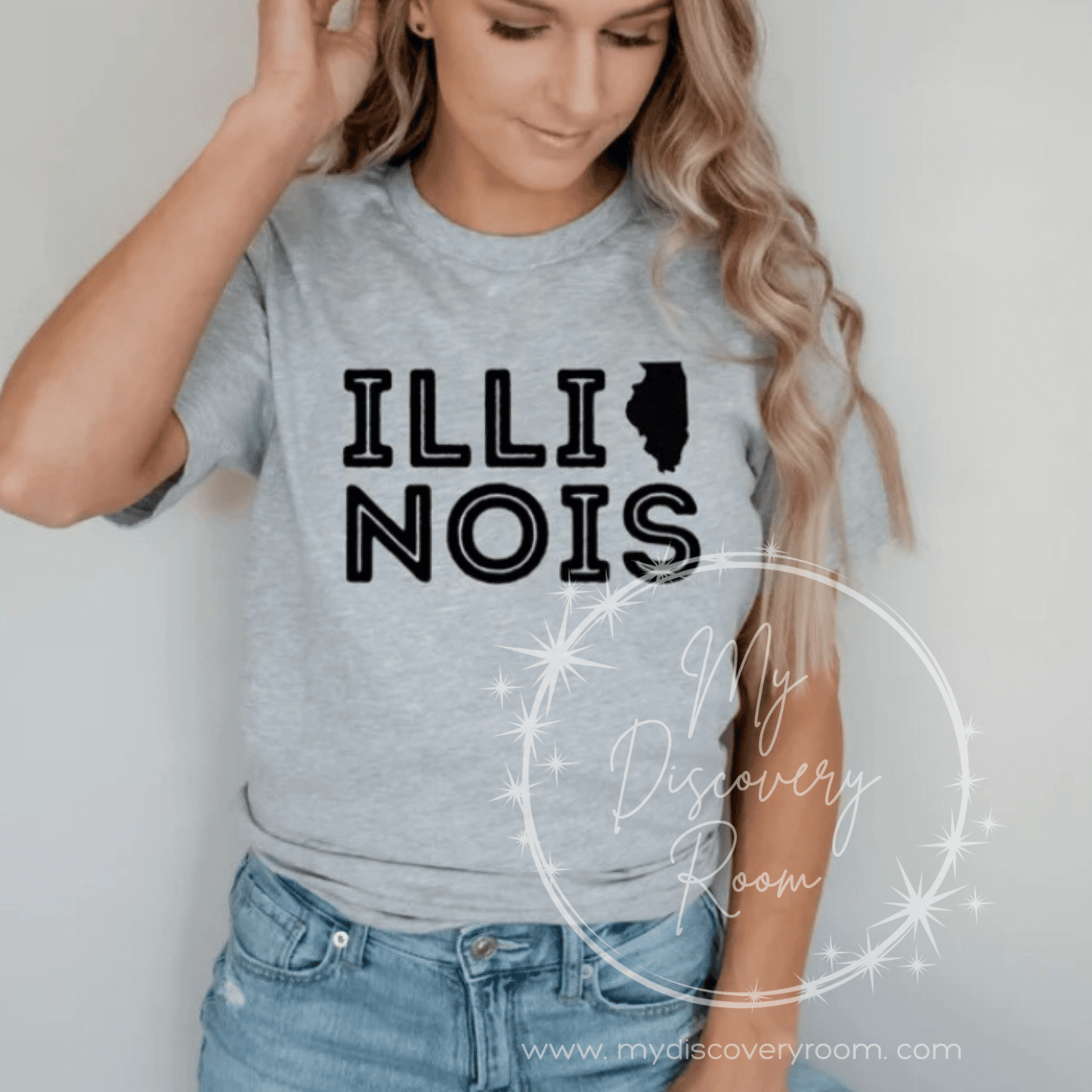 Illinois - Block Letter Graphic Tee - MyDiscoveryRoom